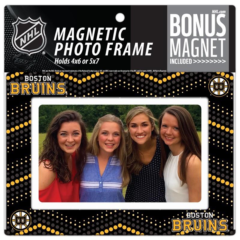 Boston Bruins 4x6 or 5x7 Magnetic Picture Frame with Bonus Magnet Image 1