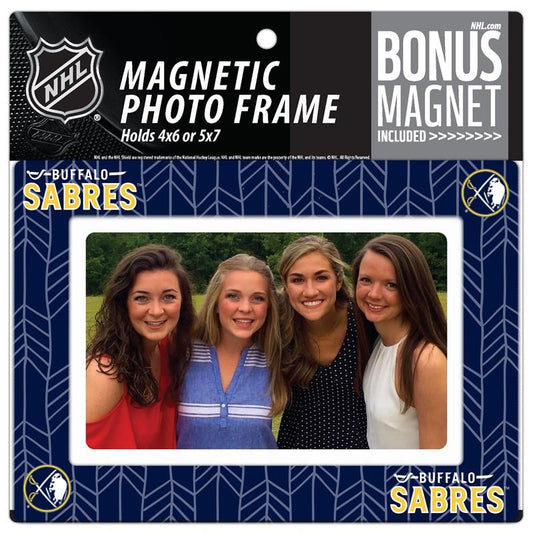 Buffalo Sabres 4x6 or 5x7 Magnetic Picture Frame with Bonus Magnet Image 1