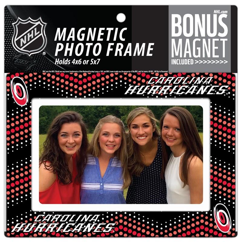Carolina Hurricanes 4x6 or 5x7 Magnetic Picture Frame with Bonus Magnet Image 1