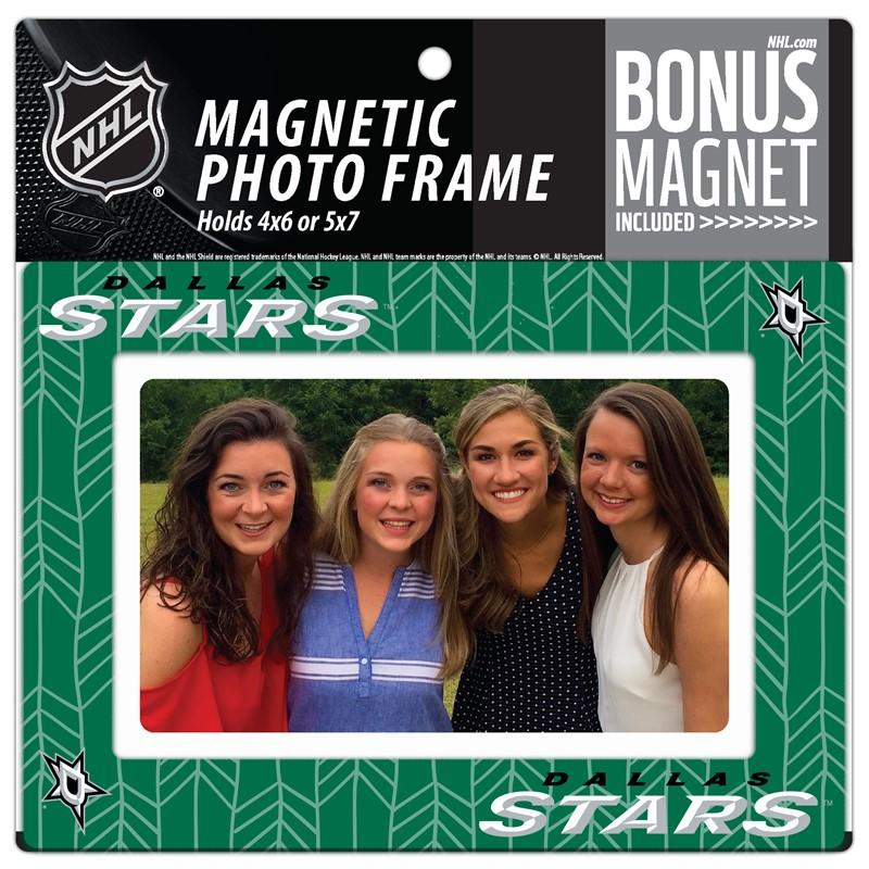 Dallas Stars 4x6 or 5x7 Magnetic Picture Frame with Bonus Magnet Image 1