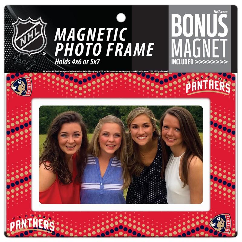 Florida Panthers 4x6 or 5x7 Magnetic Picture Frame with Bonus Magnet Image 1