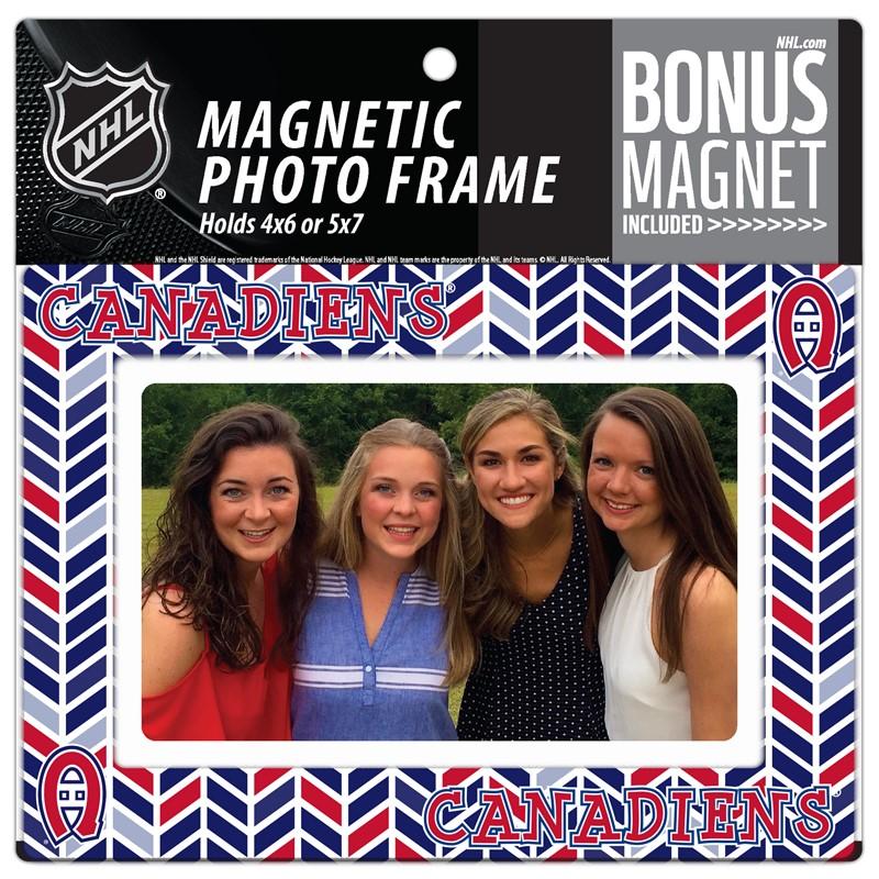 Montreal Canadiens 4x6 or 5x7 Magnetic Picture Frame with Bonus Magnet