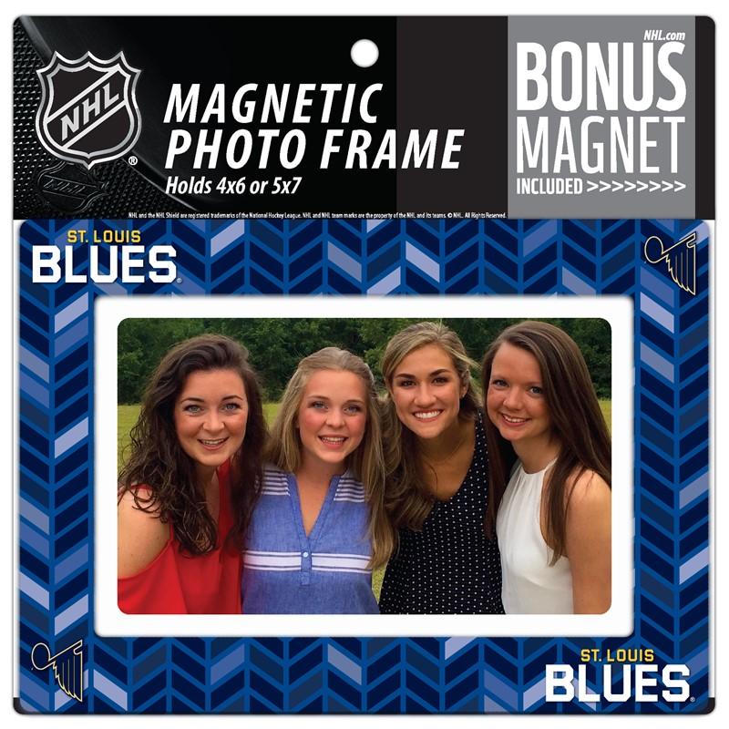 St. Louis Blues 4x6 or 5x7 Magnetic Picture Frame with Bonus Magnet
