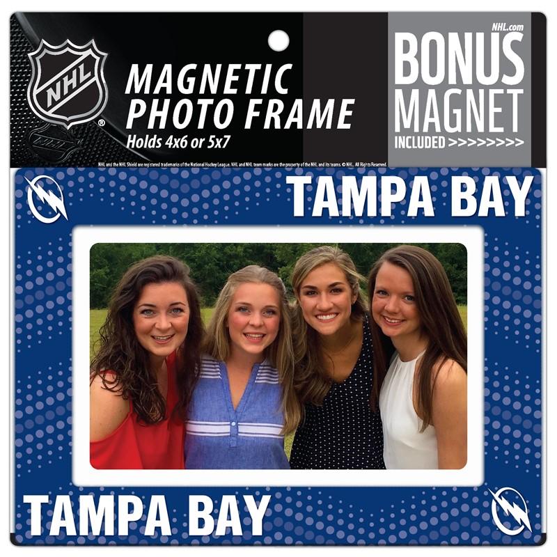 Tampa Bay Lightning 4x6 or 5x7 Magnetic Picture Frame with Bonus Magnet Image 1