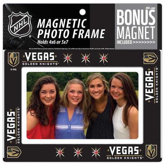 Vegas Golden Knights 4x6 or 5x7 Magnetic Picture Frame with Bonus Magnet