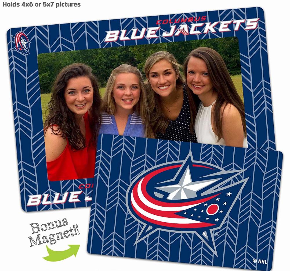 Columbus Blue Jackets 4x6 or 5x7 Magnetic Picture Frame with Bonus Magnet