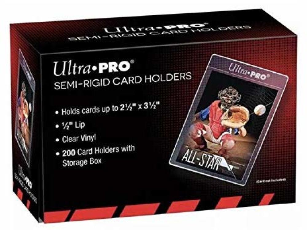 Brand New Ultra Pro Semi Rigid Clear Vinyl Card Holders - 200 Pack/Case Image 1