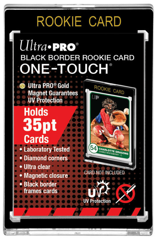 Ultra Pro 1Touch 35pt Rookie Black Border UV Magnetic Holder One Touch Upper Deck & Panini