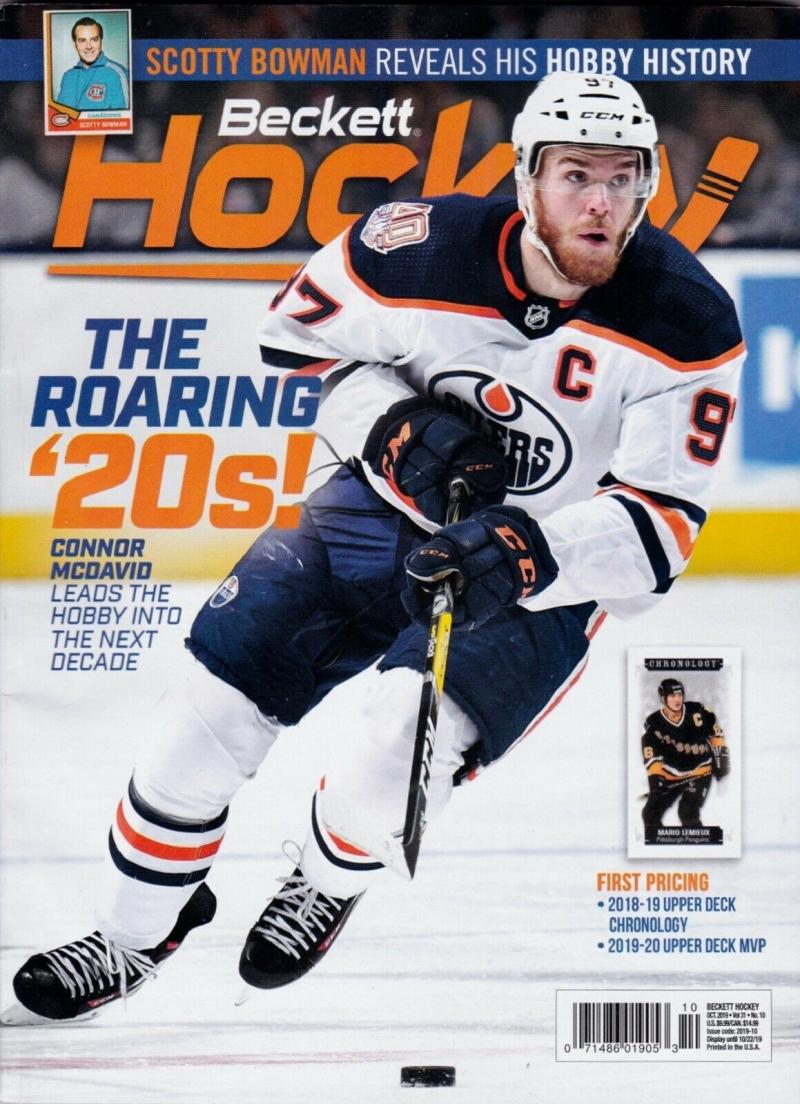October 2019 Beckett Hockey Monthly Magazine - Connor McDavid Cover Image 1