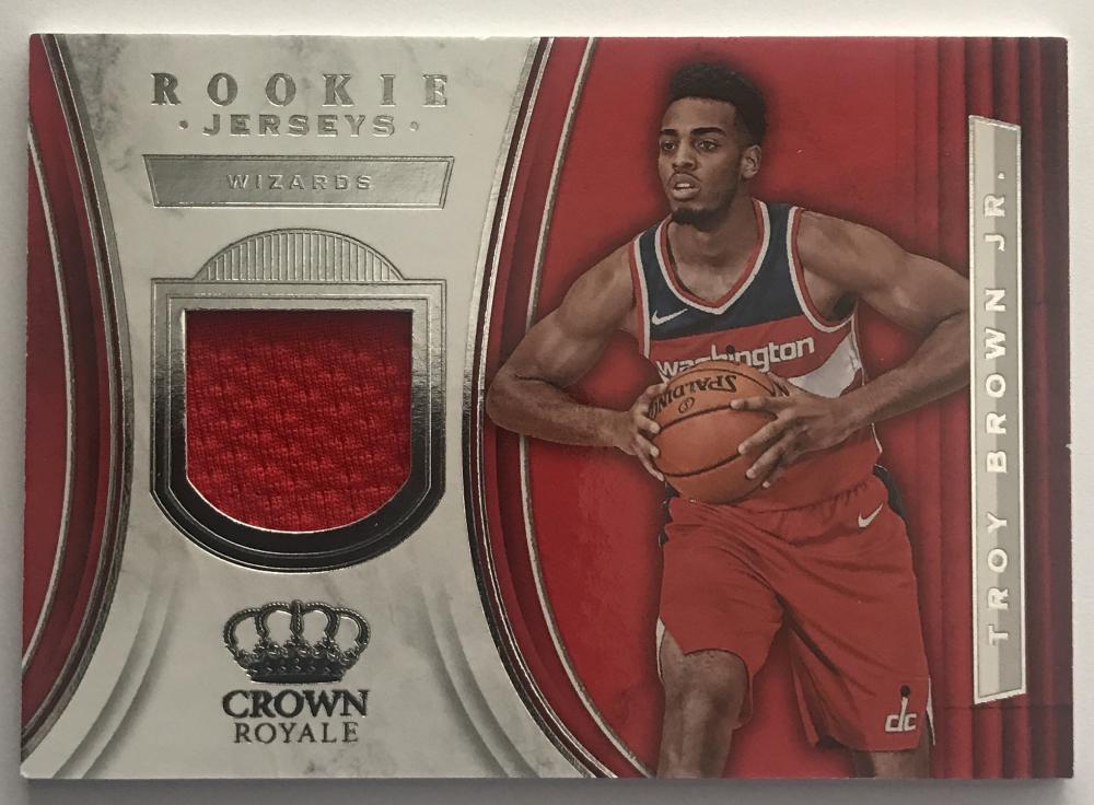 2018-19 Panini Crown Royale Rookie Jerseys Troy Brown Jr. Wizards 07641