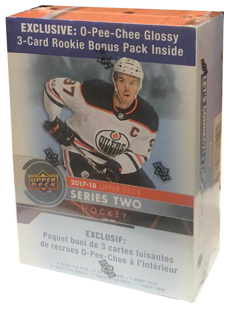 2017-18 Upper Deck Series 2 Jumbo Box Factory Sealed - 3-Card Rookie Bonus Pack Image 1