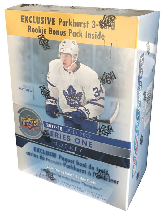 2017-18 Upper Deck Series 1 Jumbo Box Factory Sealed - 3-Card Rookie Bonus Pack Image 1