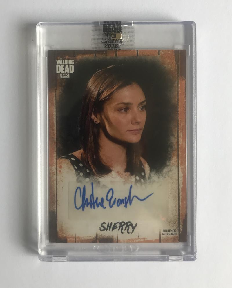 2018 The Walking Dead Autograph Collection Christine Evangelista as Sherry 44/50