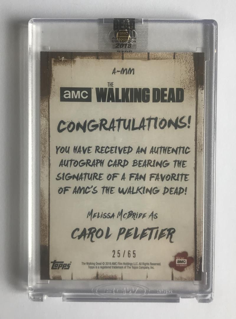 2018 The Walking Dead Autograph Collection Melissa McBride as Carol 26/65
