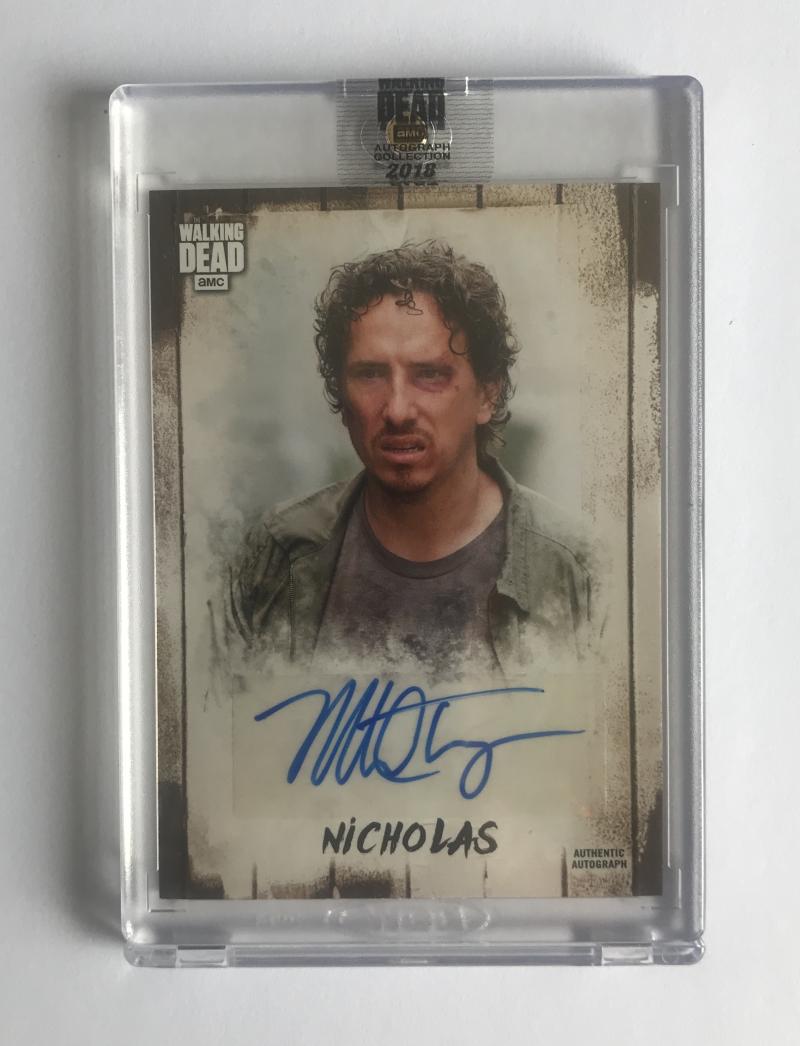 2018 The Walking Dead Autograph Collection Michael Traynor as Nicholas 47/91