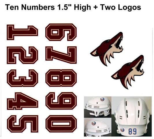 Arizona Coyotes NHL Hockey Helmet Decals Set + Two Logos Image 1