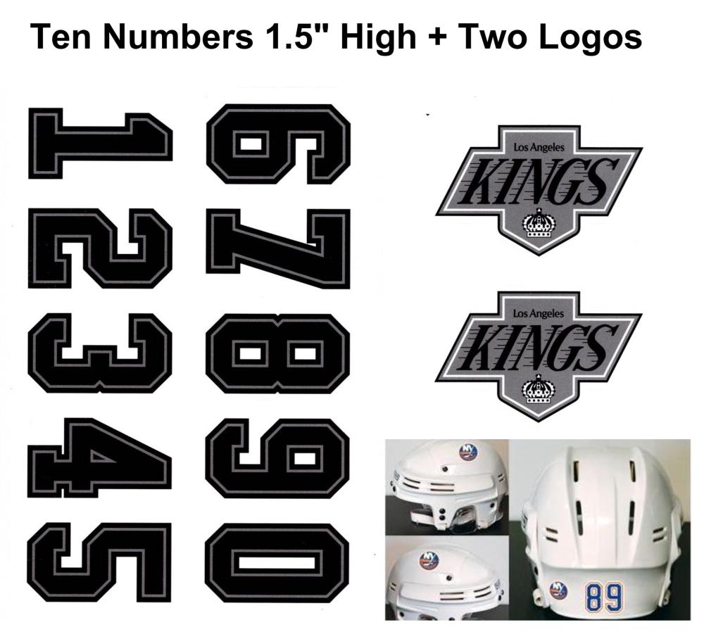 Los Angeles Kings NHL Hockey Helmet Decals Set + Two Logos Image 1
