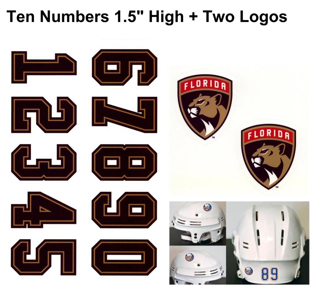 Florida Panthers NHL Hockey Helmet Decals Set + Two Logos Image 1