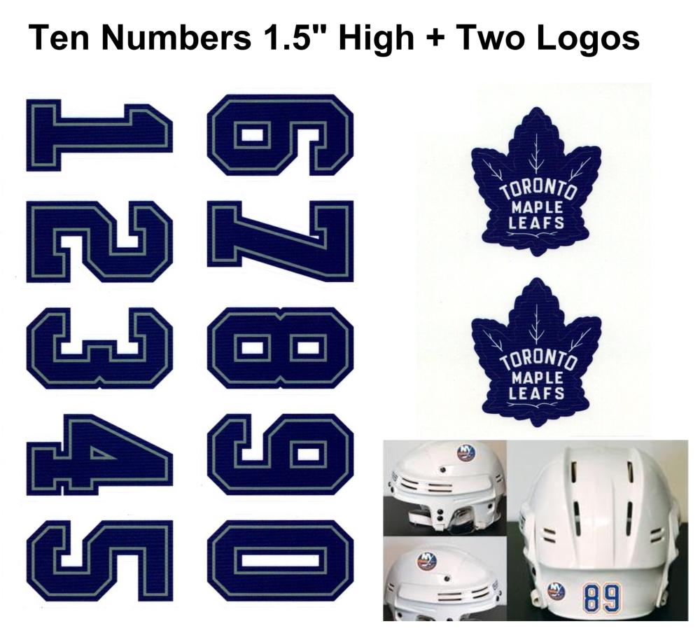 Toronto Maple Leafs NHL Hockey Helmet Decals Set + Two Logos Image 1