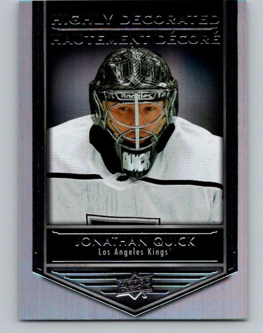 2019-20 Upper Deck Tim Hortons Highly Decorated #HD-9 Jonathan Quick MINT 07163 Image 1
