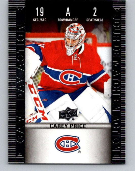 2019-20 Upper Deck Tim Hortons Game Day Action #HGD-2 Carey Price MINT 07175 Image 1