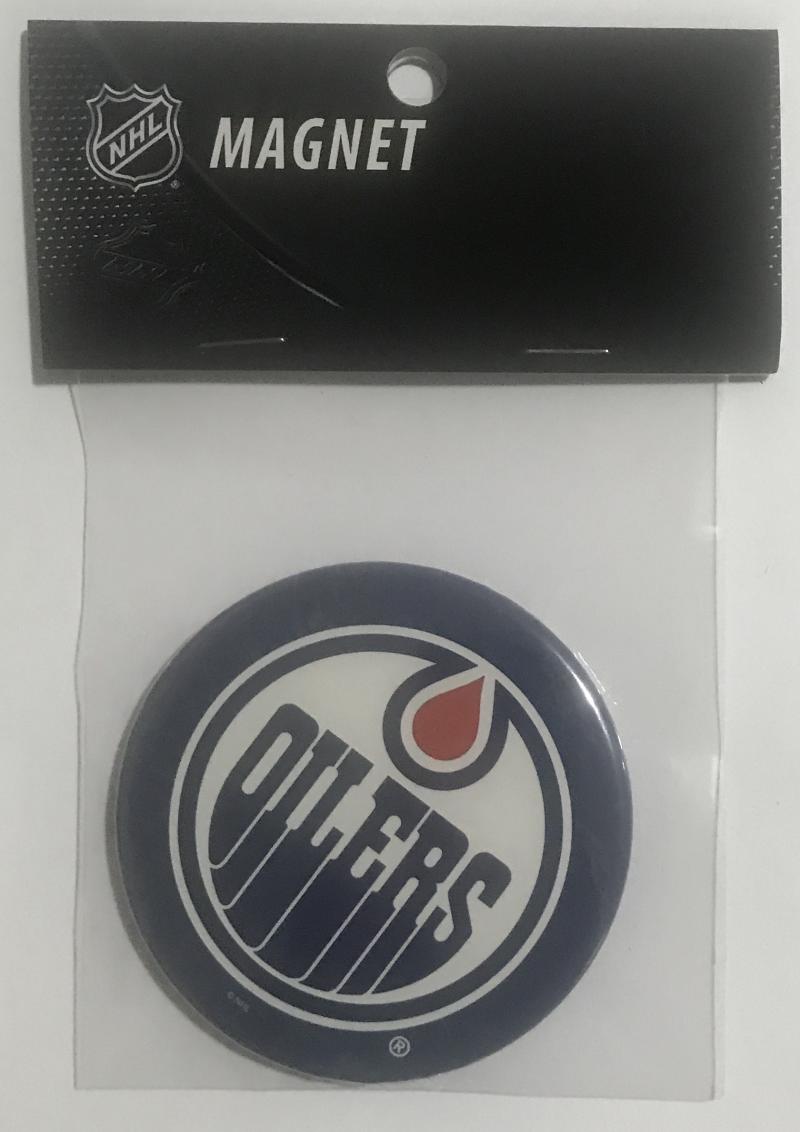 Edmonton Oilers 3" Round Logo NHL Licensed Magnet - New in Package Image 1