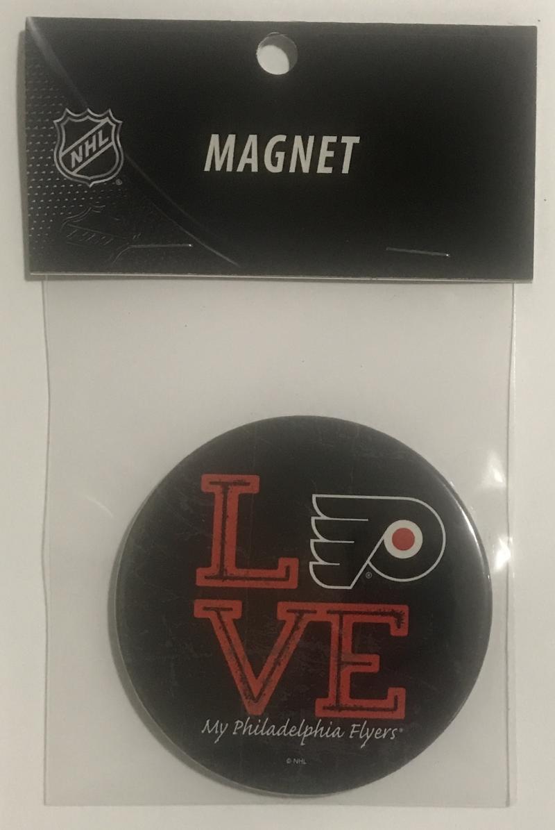 Philadelphia Flyers 3" LOVE Round Logo NHL Licensed Magnet - New in Package Image 1