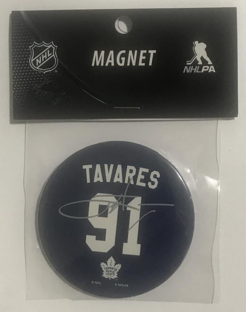 John Tavares Leafs 3" Round Logo NHL Licensed Magnet - New in Package Image 1