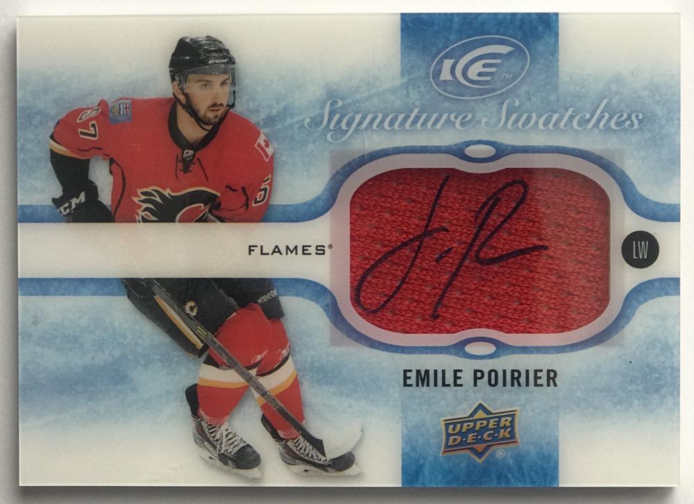 2015-16 Upper Deck Ice Signature Swatches Emile Poirier NHL Auto 07711