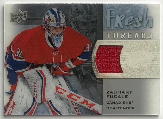 2015-16 Upper Deck Ice Fresh Threads Zachary Fucale NHL Jersey 07712 Image 1