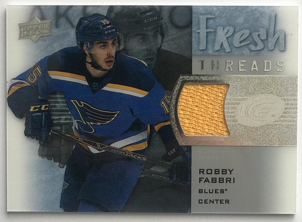 2015-16 Upper Deck Ice Fresh Threads Robby Fabbri NHL Jersey 07714 Image 1