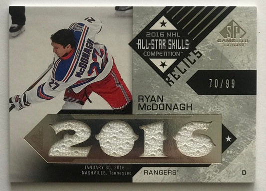 2016-17 SP Game Used All-Star Skills Relic Blends Ryan McDonagh 07719