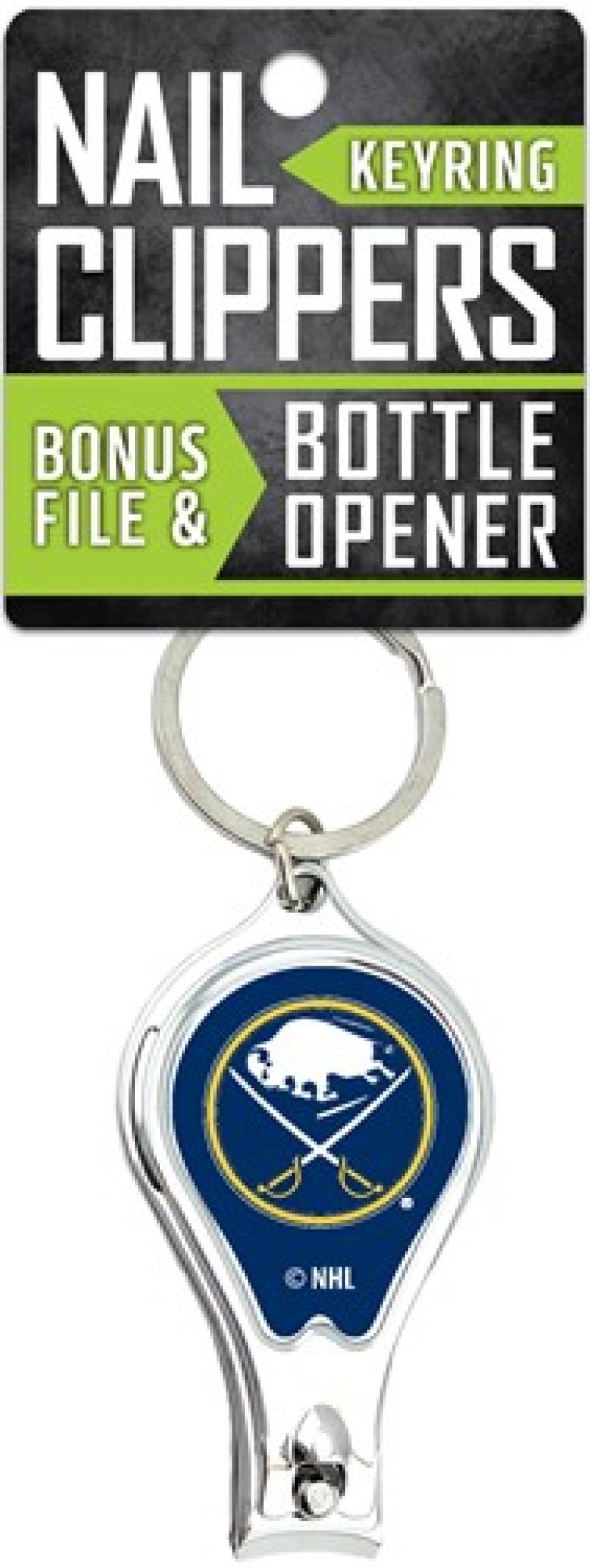 Buffalo Sabres Nail Clipper Keyring w/Bonus File & Bottle Opener Image 1
