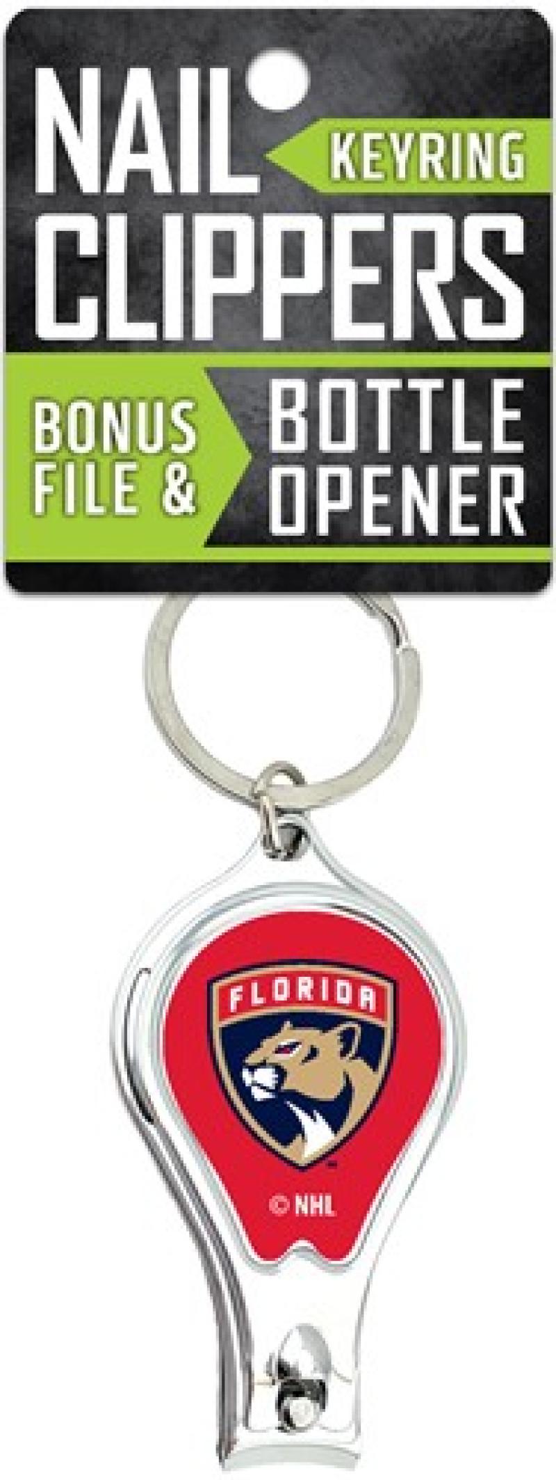 Florida Panthers Nail Clipper Keyring w/Bonus File & Bottle Opener Image 1