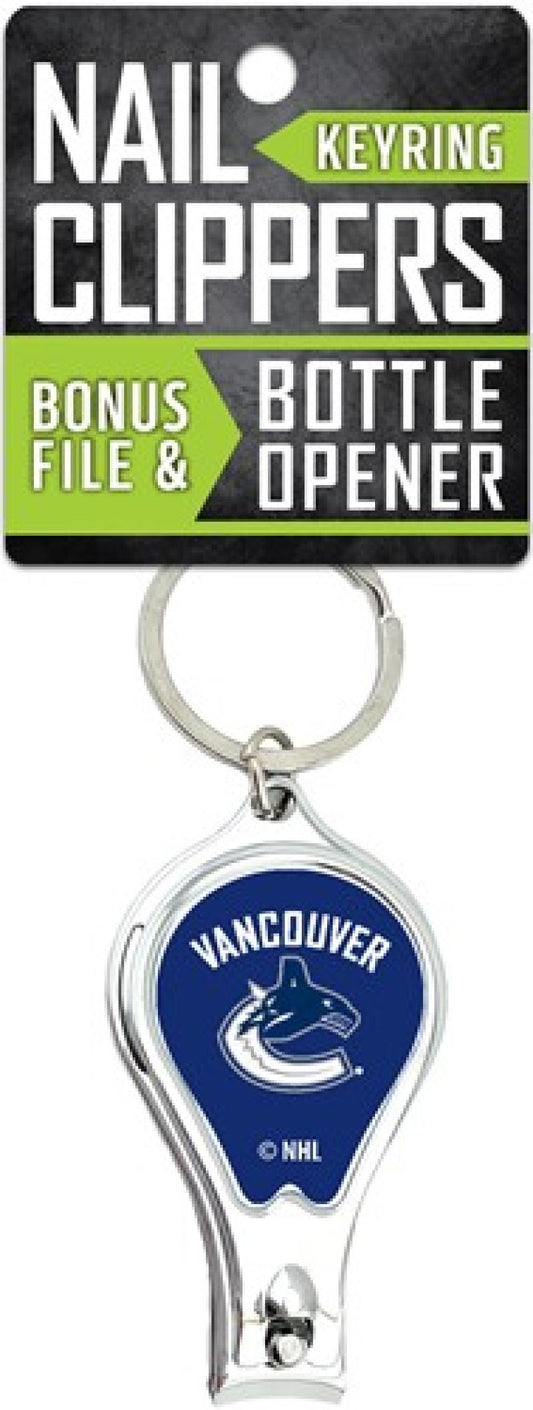 Vancouver Canucks Nail Clipper Keyring w/Bonus File & Bottle Opener Image 1
