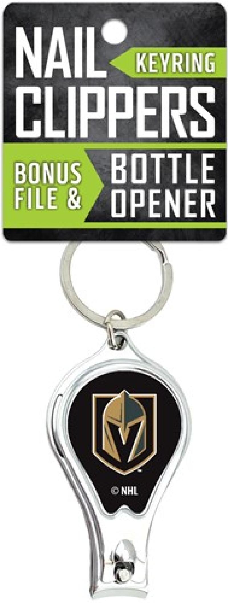 Vegas Golden Knights Nail Clipper Keyring w/Bonus File & Bottle Opener Image 1