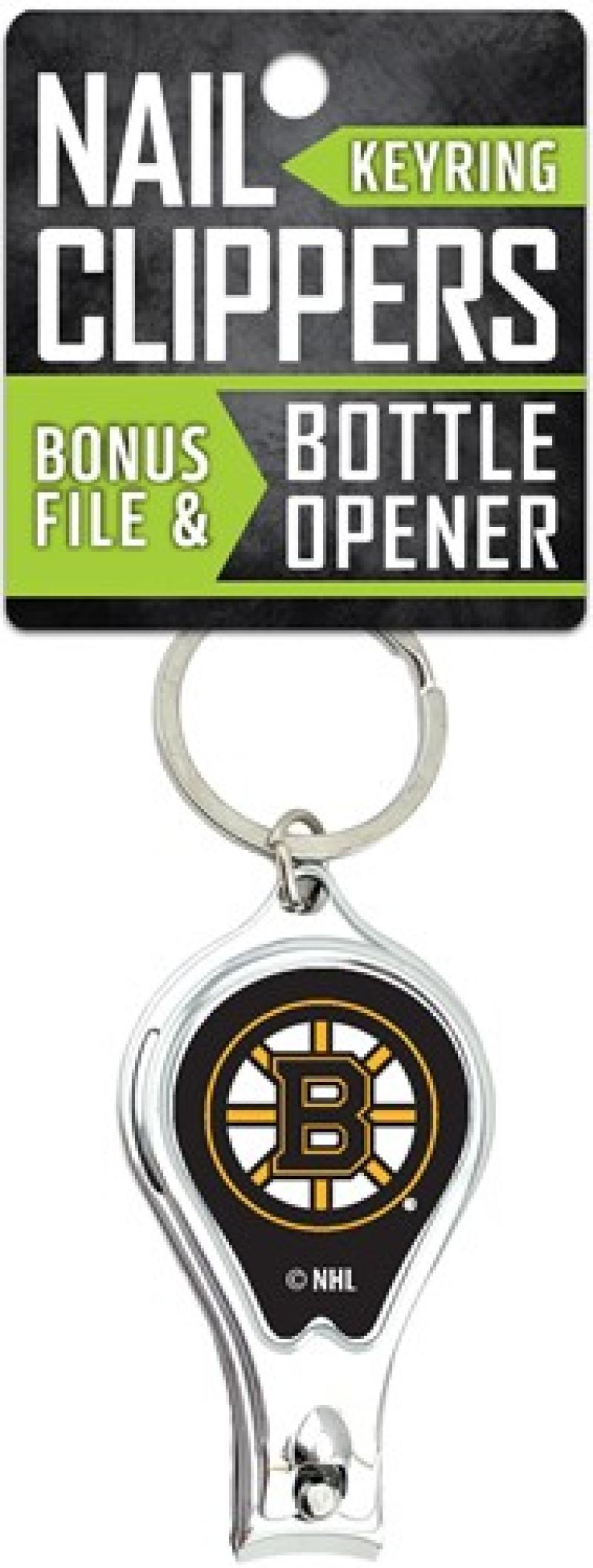 Boston Bruins Nail Clipper Keyring w/Bonus File & Bottle Opener Image 1