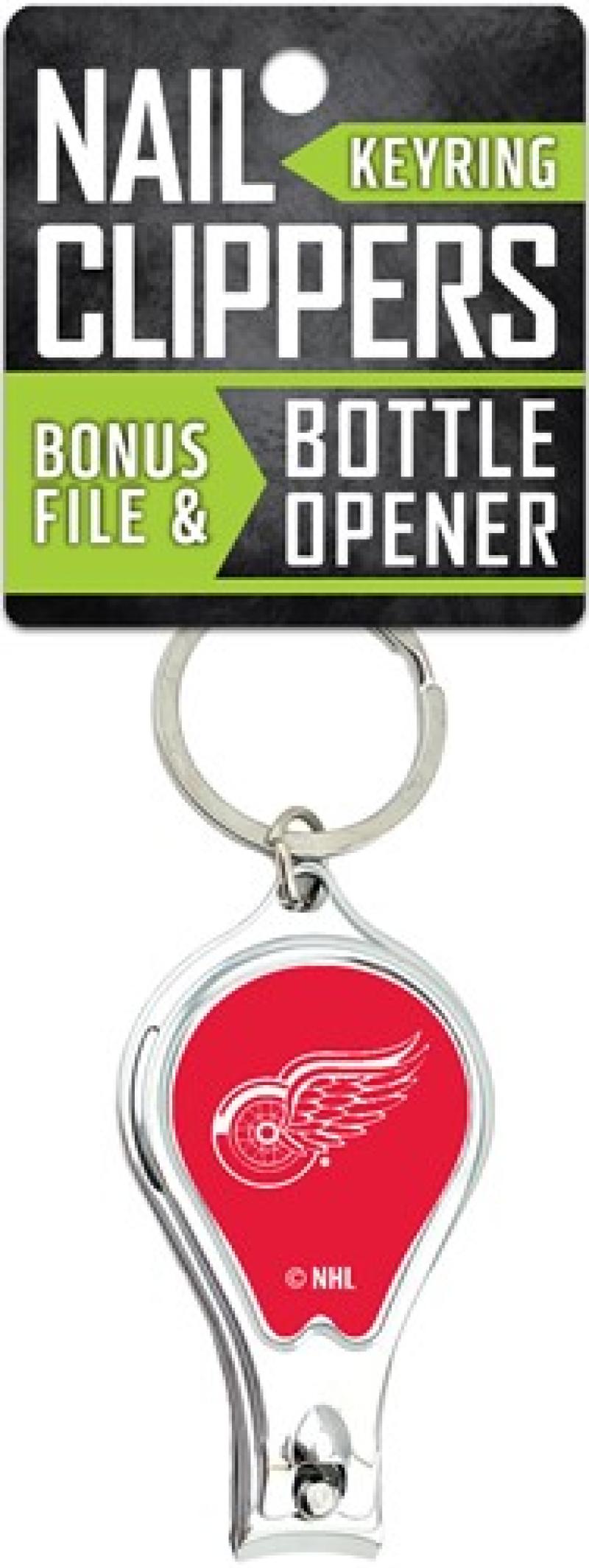Detroit Red Wings Nail Clipper Keyring w/Bonus File & Bottle Opener Image 1