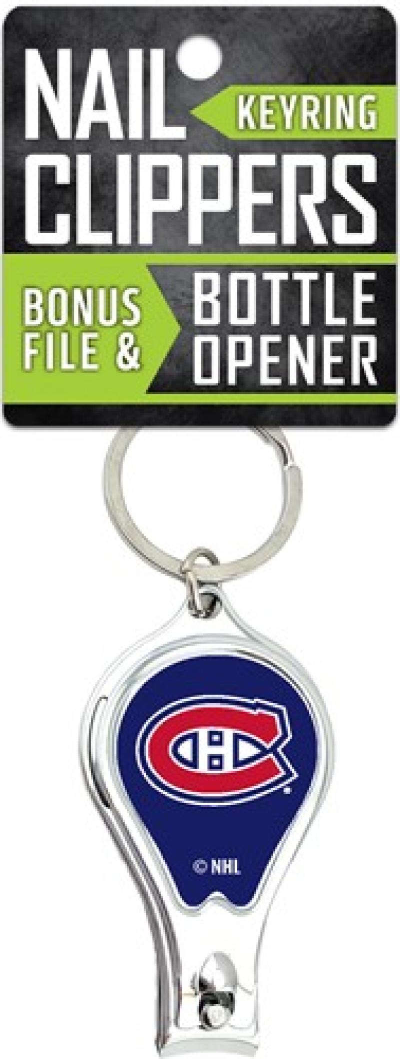 Montreal Canadiens Nail Clipper Keyring w/Bonus File & Bottle Opener Image 1
