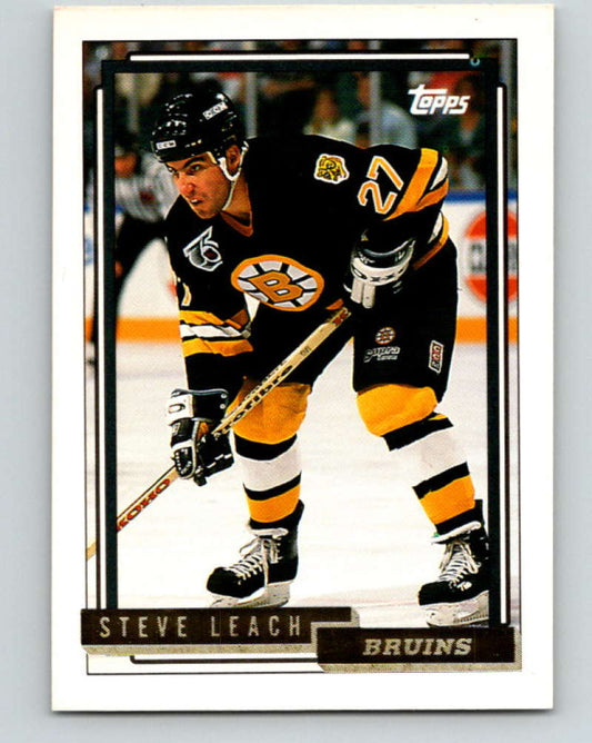 1992-93 Topps Gold #16G Steve Leach Mint Boston Bruins  Image 1