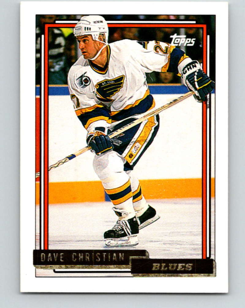 1992-93 Topps Gold #21G Dave Christian Mint St. Louis Blues  Image 1