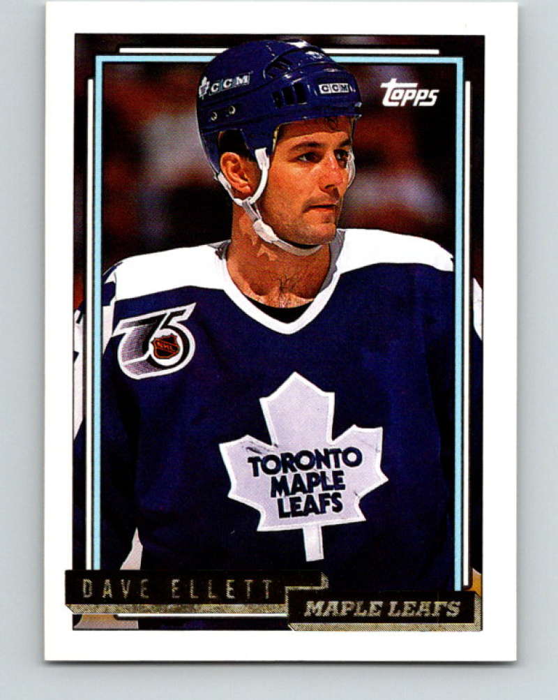 1992-93 Topps Gold #30G Dave Ellett Mint Toronto Maple Leafs