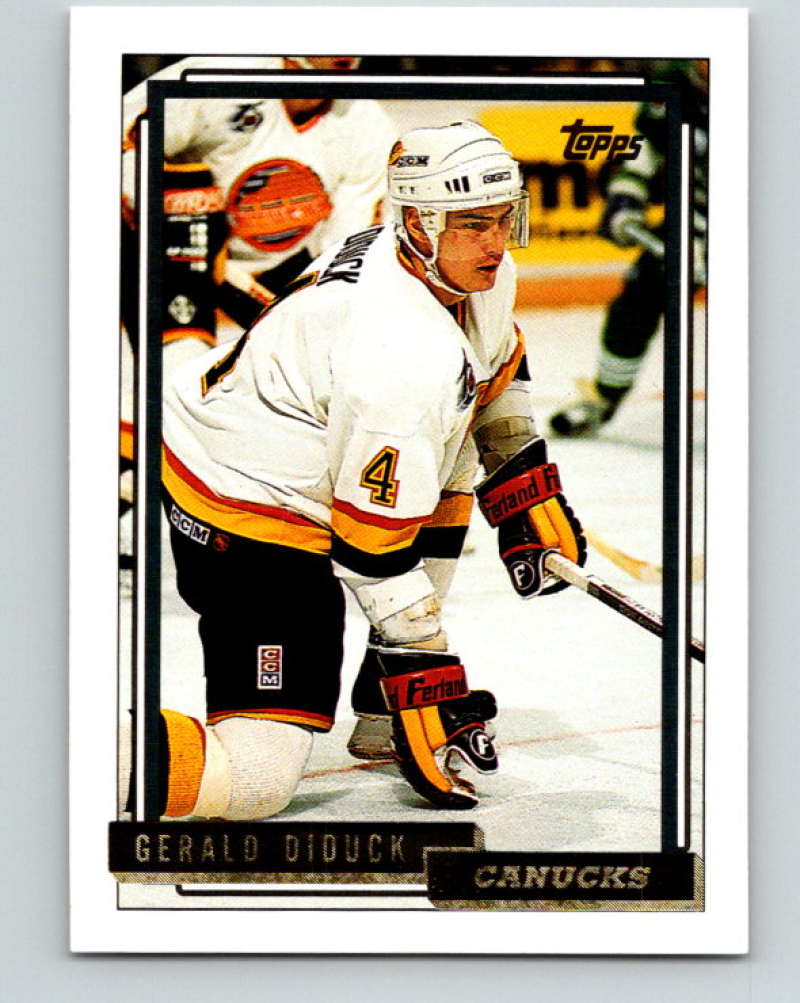 1992-93 Topps Gold #44G Gerald Diduck Mint Vancouver Canucks