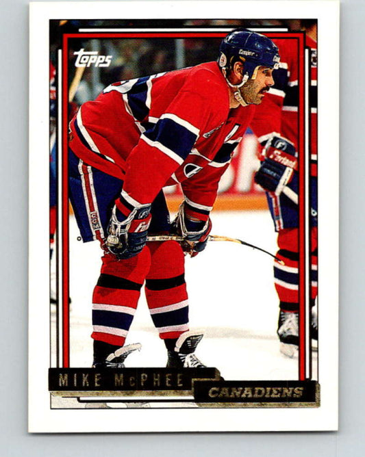 1992-93 Topps Gold #45G Mike McPhee Mint Montreal Canadiens