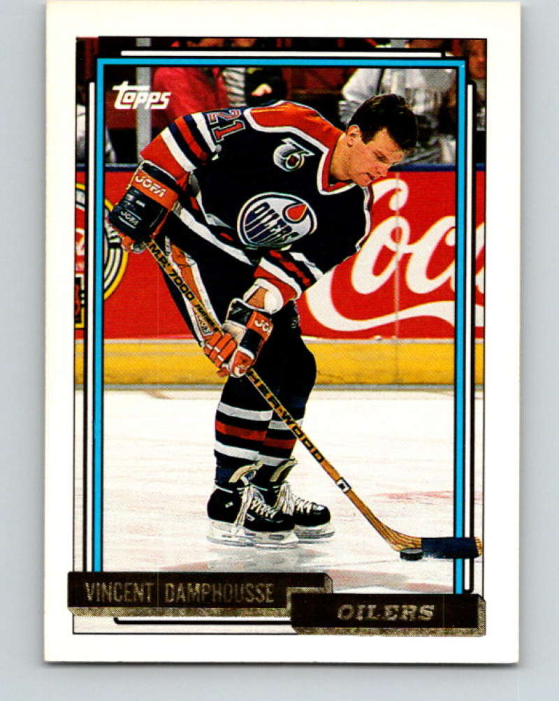 1992-93 Topps Gold #55G Vincent Damphousse Mint Edmonton Oilers  Image 1