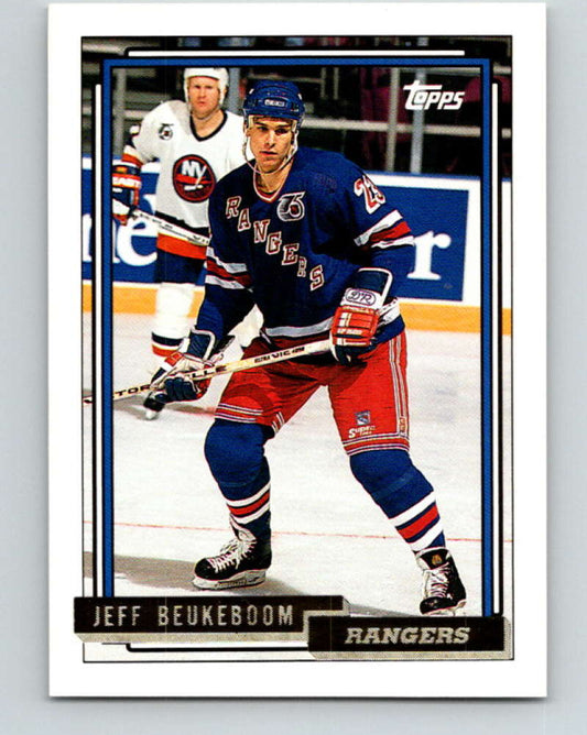 1992-93 Topps Gold #57G Jeff Beukeboom Mint New York Rangers  Image 1