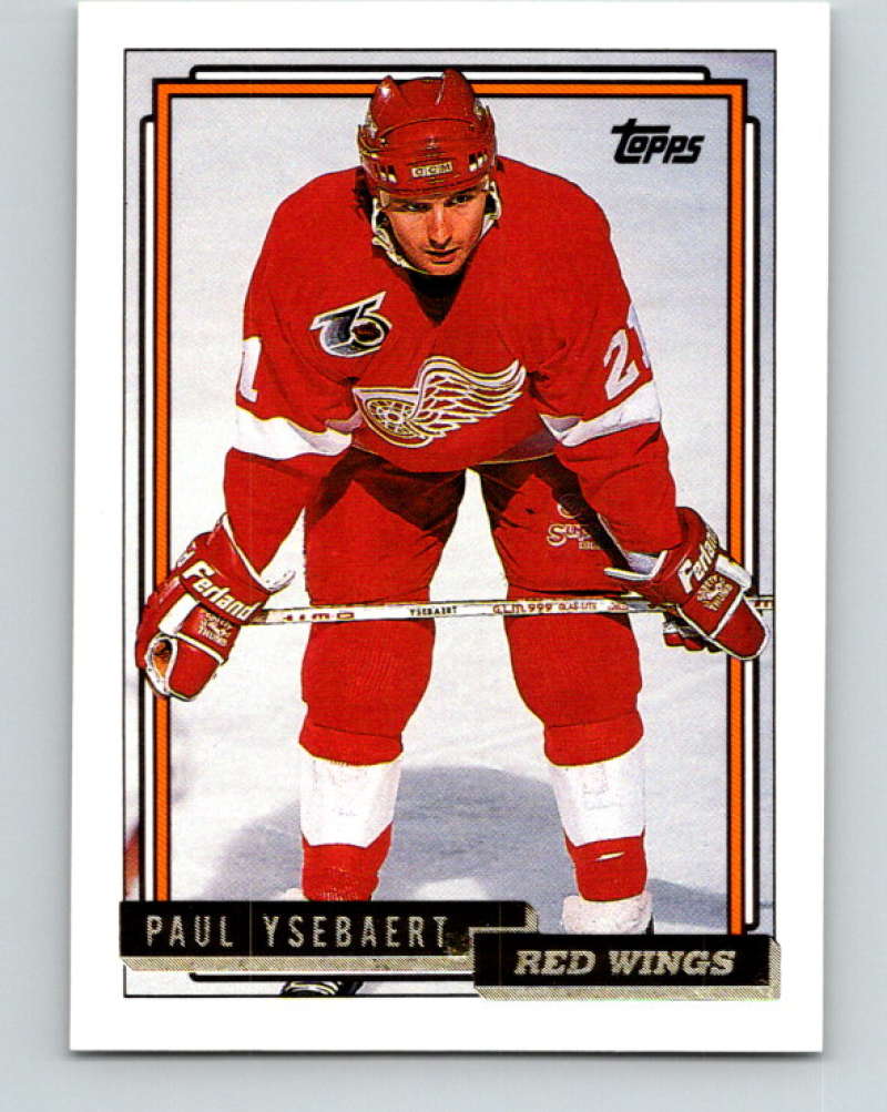1992-93 Topps Gold #58G Paul Ysebaert Mint Detroit Red Wings