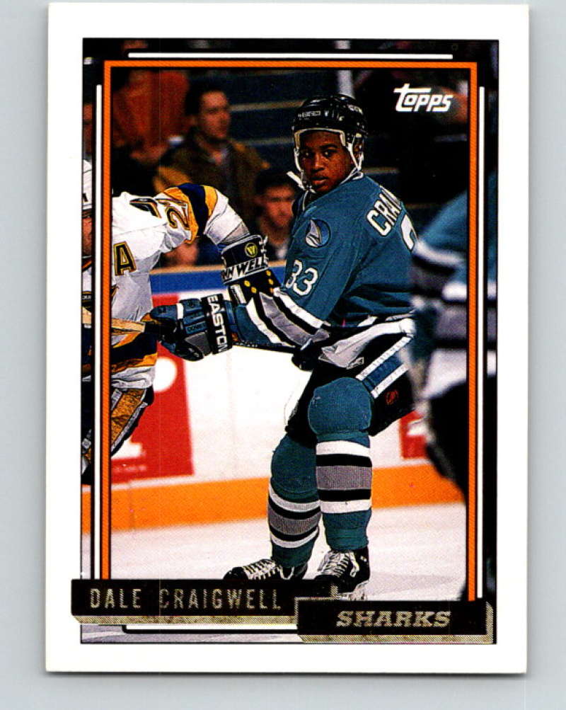 1992-93 Topps Gold #60G Dale Craigwell Mint San Jose Sharks