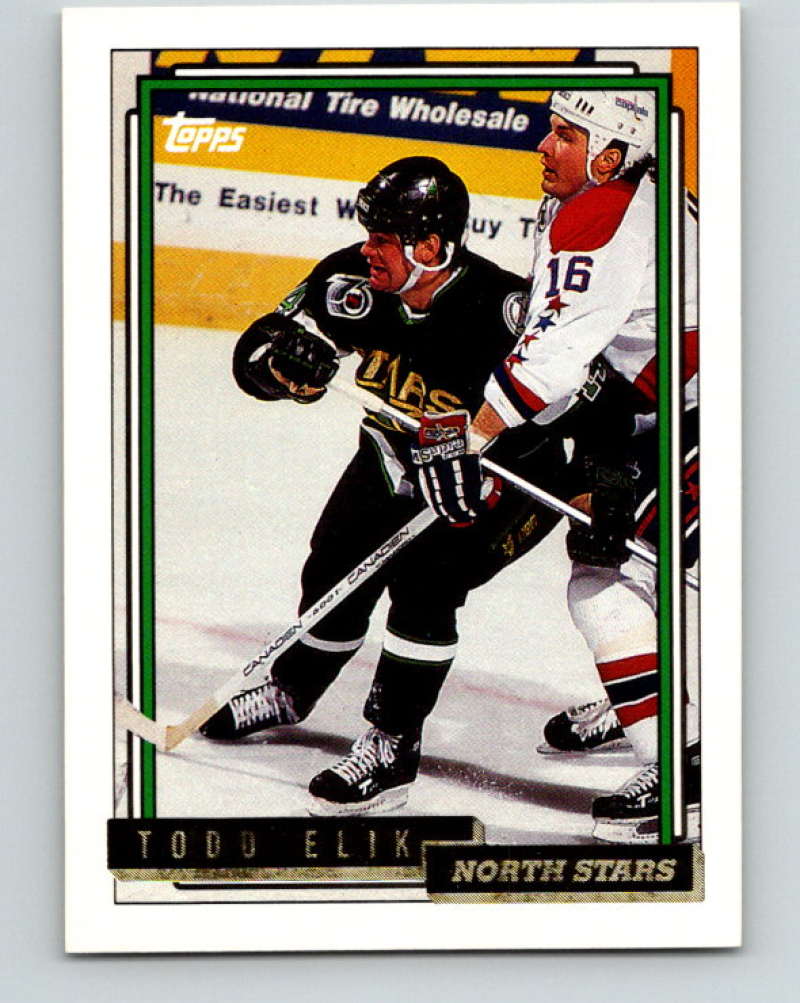 1992-93 Topps Gold #97G Todd Elik Mint Minnesota North Stars  Image 1