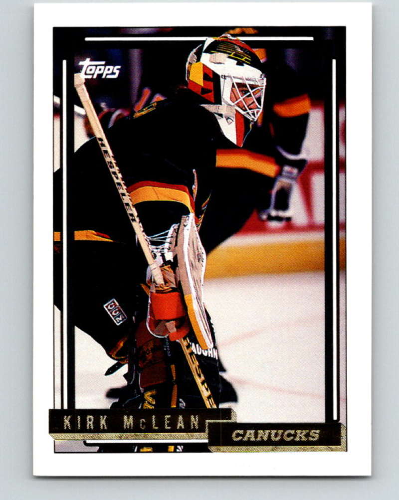 1992-93 Topps Gold #130G Kirk McLean Mint Vancouver Canucks  Image 1